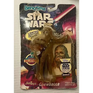 Star Wars Bendems Limited Edition Chewbacca with‎ Collector Card See Description